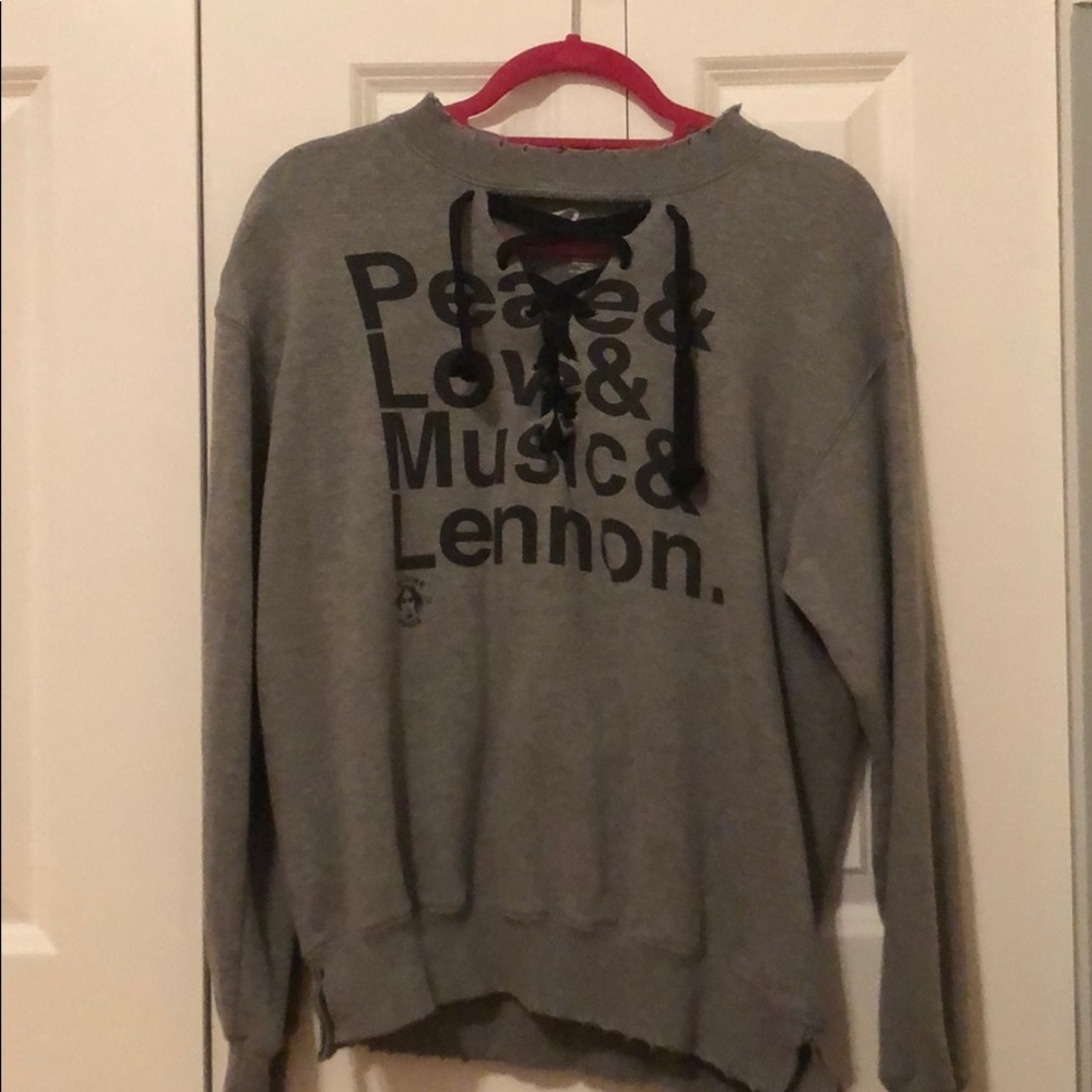Lace up sweatshirt